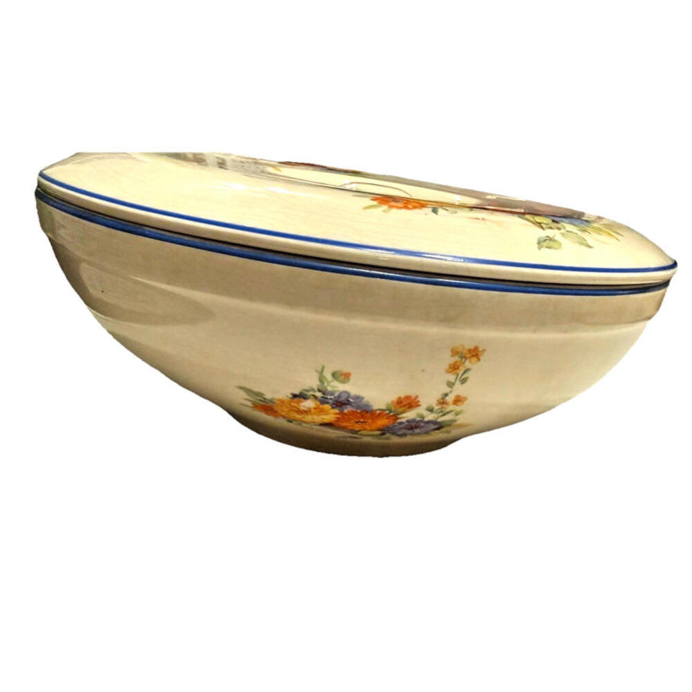 Vintage Cambridge 1940’s Covered Casserole Dish; country, farmhouse, cottagecore